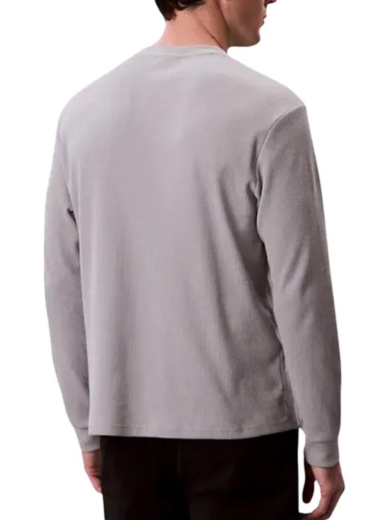 Sweat Homme Calvin Klein Jeans Gris Argenté - Kiabi