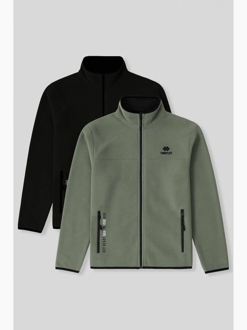 Sweat homme en maille peluche à fermeture éclair tommy - Kiabi