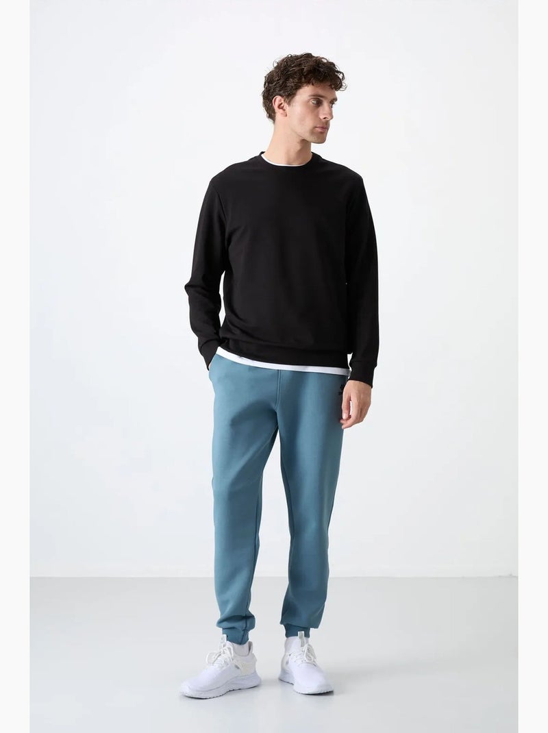 Sweat homme uni à col rond tommy Noir - Kiabi