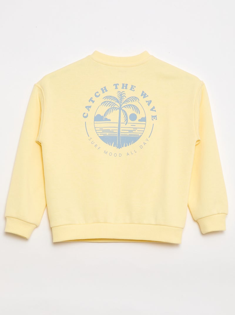 Sweat imprimé - Collection facile à enfiler Jaune - Kiabi