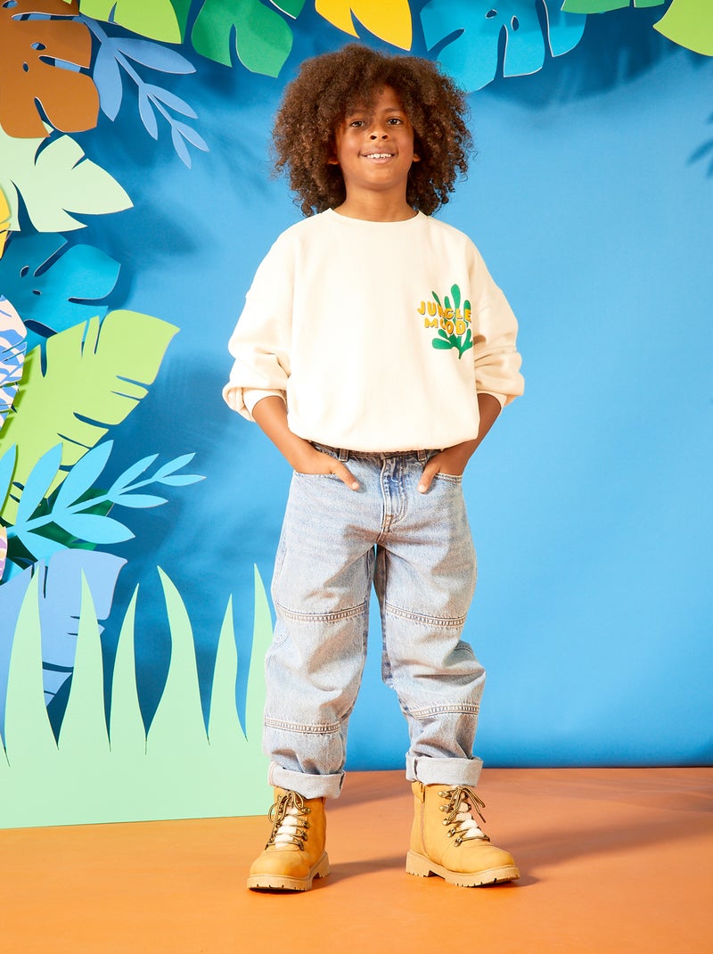 Sweat imprimé - Grafik Edition Beige - Kiabi