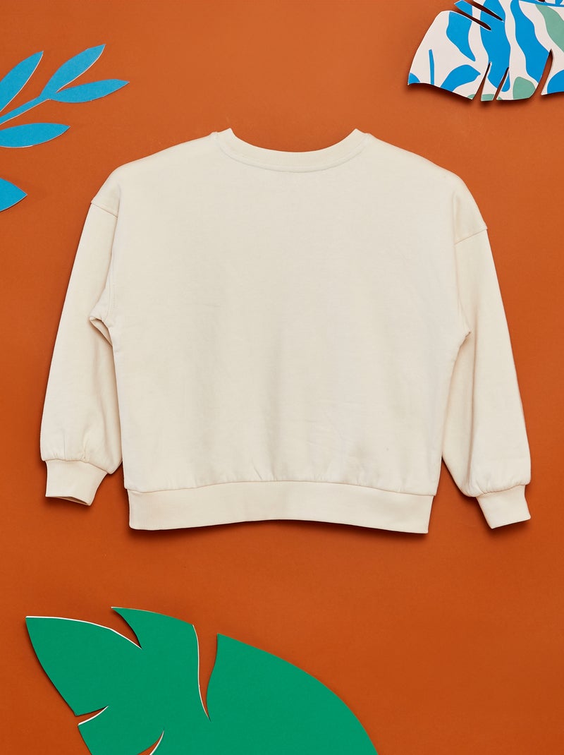 Sweat imprimé - Grafik Edition Beige - Kiabi