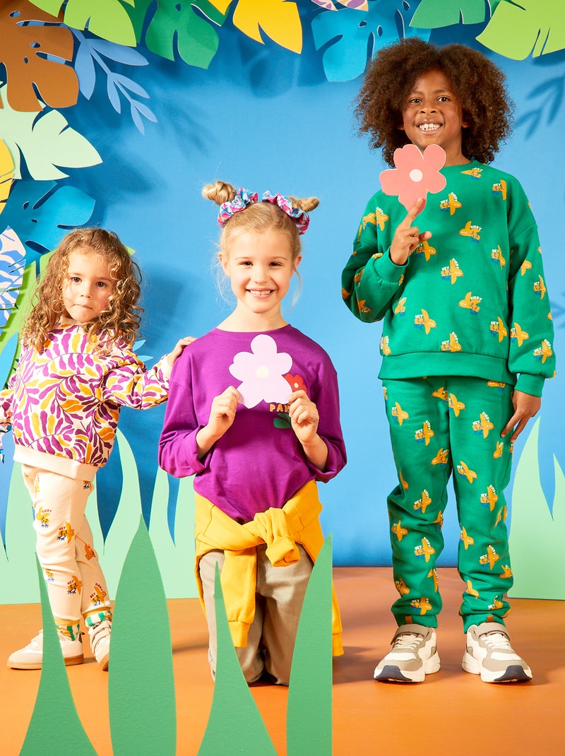 Sweat imprimé - Grafik Edition Vert - Kiabi