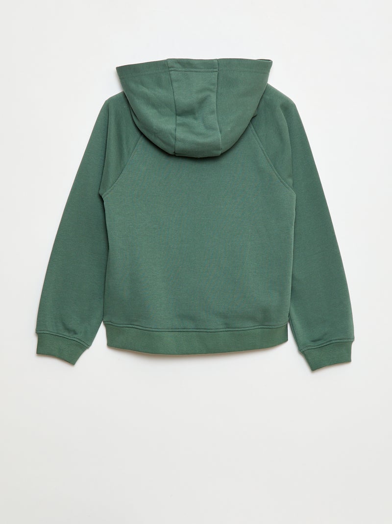 Sweat imprimé à capuche - collection facile à enfiler Vert - Kiabi