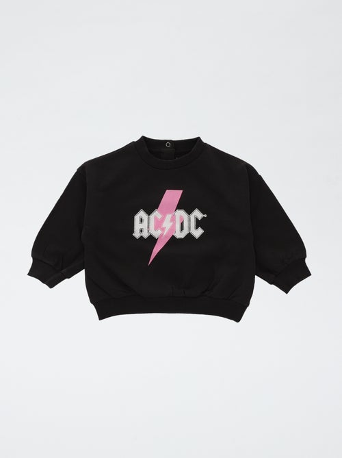 Sweat imprimé 'ACDC' en polaire coton uni - Kiabi