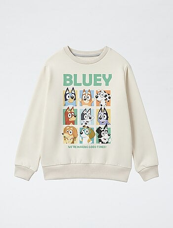 Sweat imprimé 'Bluey' en french terry coton uni