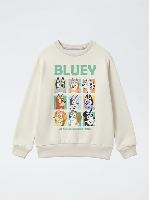Sweat imprimé 'Bluey' en french terry coton uni - Kiabi