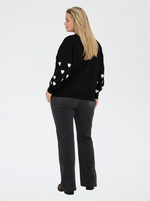 Sweat imprimé 'cœur' 'Only Carmakoma' - Kiabi