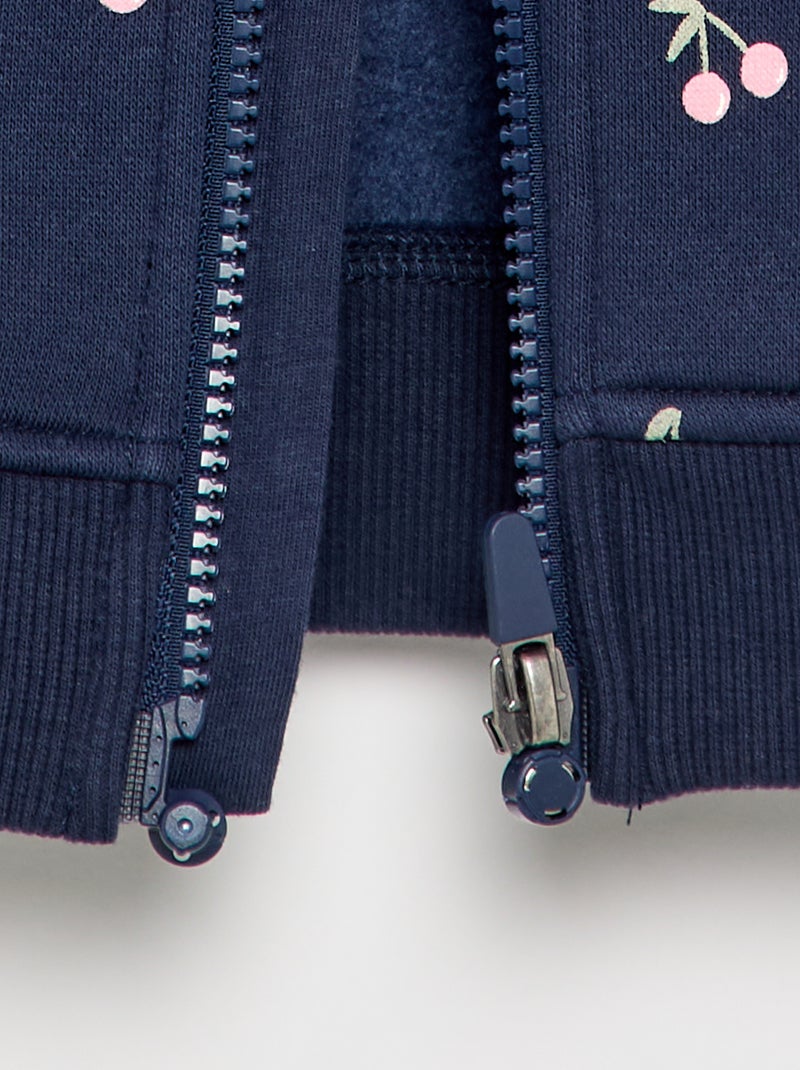 Sweat imprimé en molleton - collection facile à enfiler Bleu - Kiabi