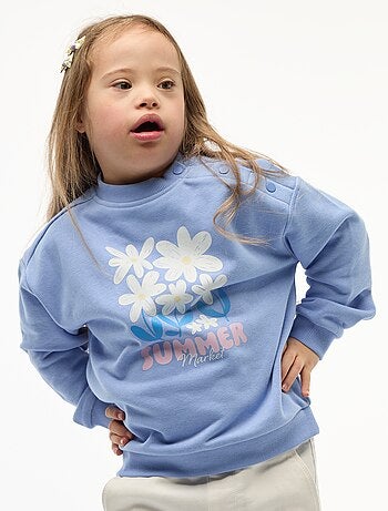 Sweat imprimé en molleton léger - Collection facile à enfiler