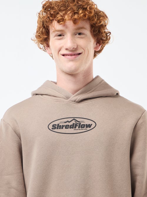 Sweat imprimé fantaisie en coton uni - Kiabi