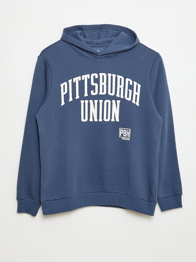 Sweat imprimé fantaisie en coton uni Bleu - Kiabi