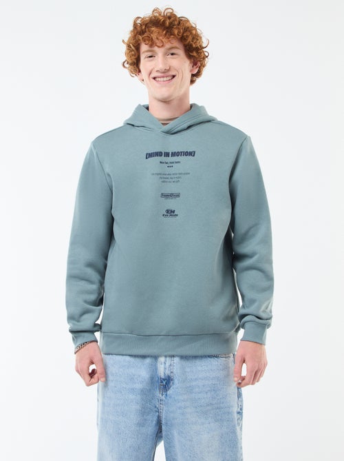 Sweat imprimé fantaisie en coton uni - Kiabi