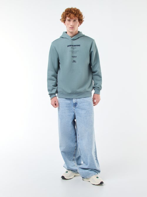 Sweat imprimé fantaisie en coton uni - Kiabi