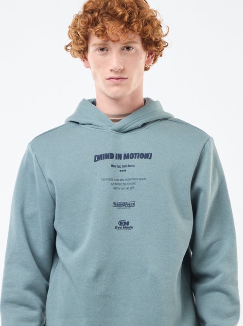 Sweat imprimé fantaisie en coton uni - Kiabi