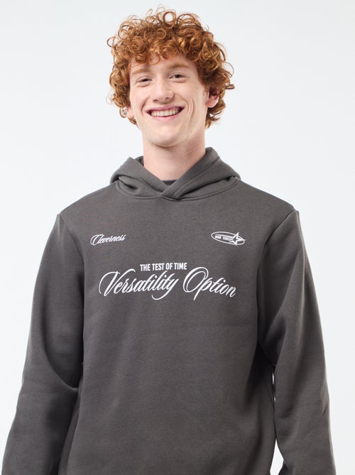 Sweat imprimé fantaisie en coton uni - Kiabi