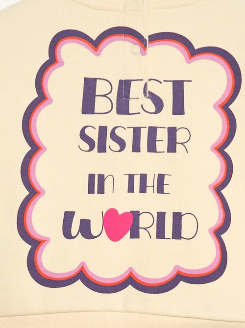 Sweat imprimé fantaisie en molleton gratté - Kiabi