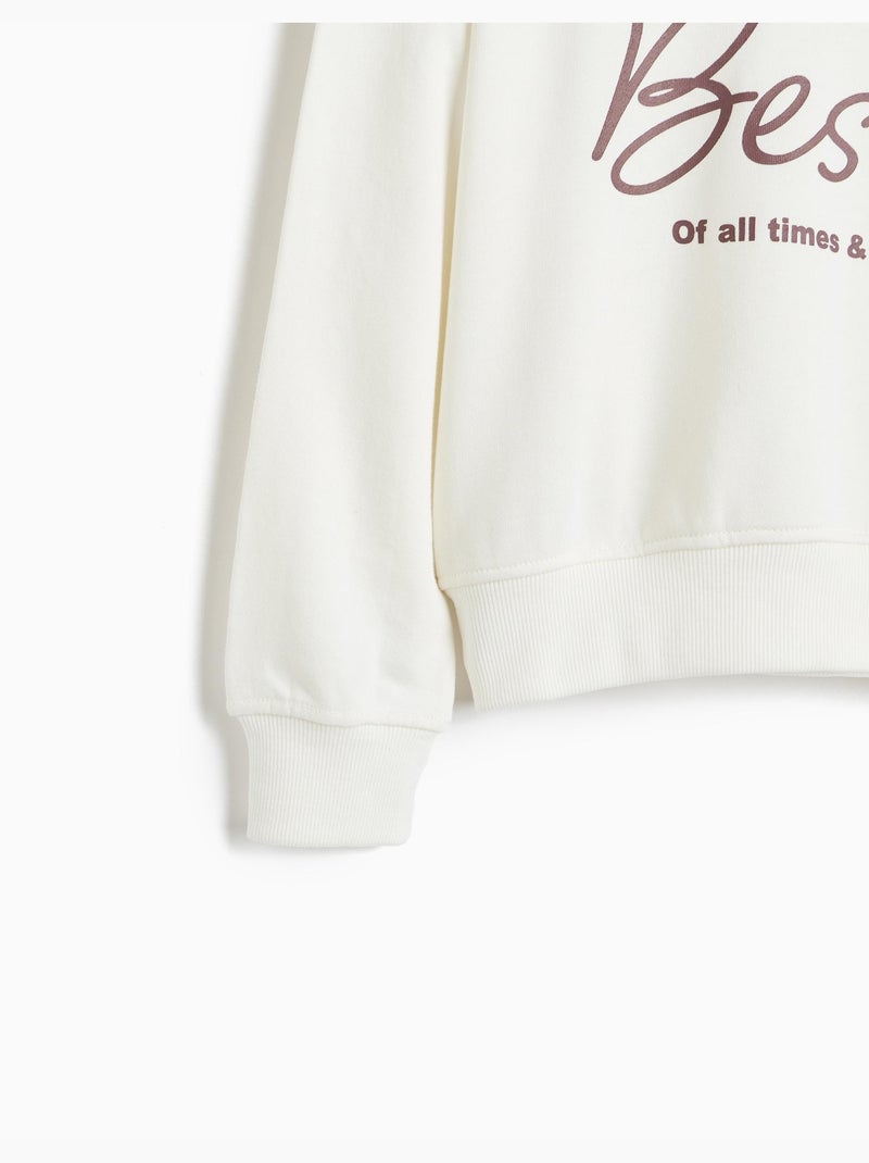 Sweat imprimé, mo fashion Blanc - Kiabi