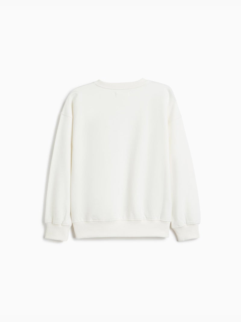 Sweat imprimé, mo fashion Blanc - Kiabi