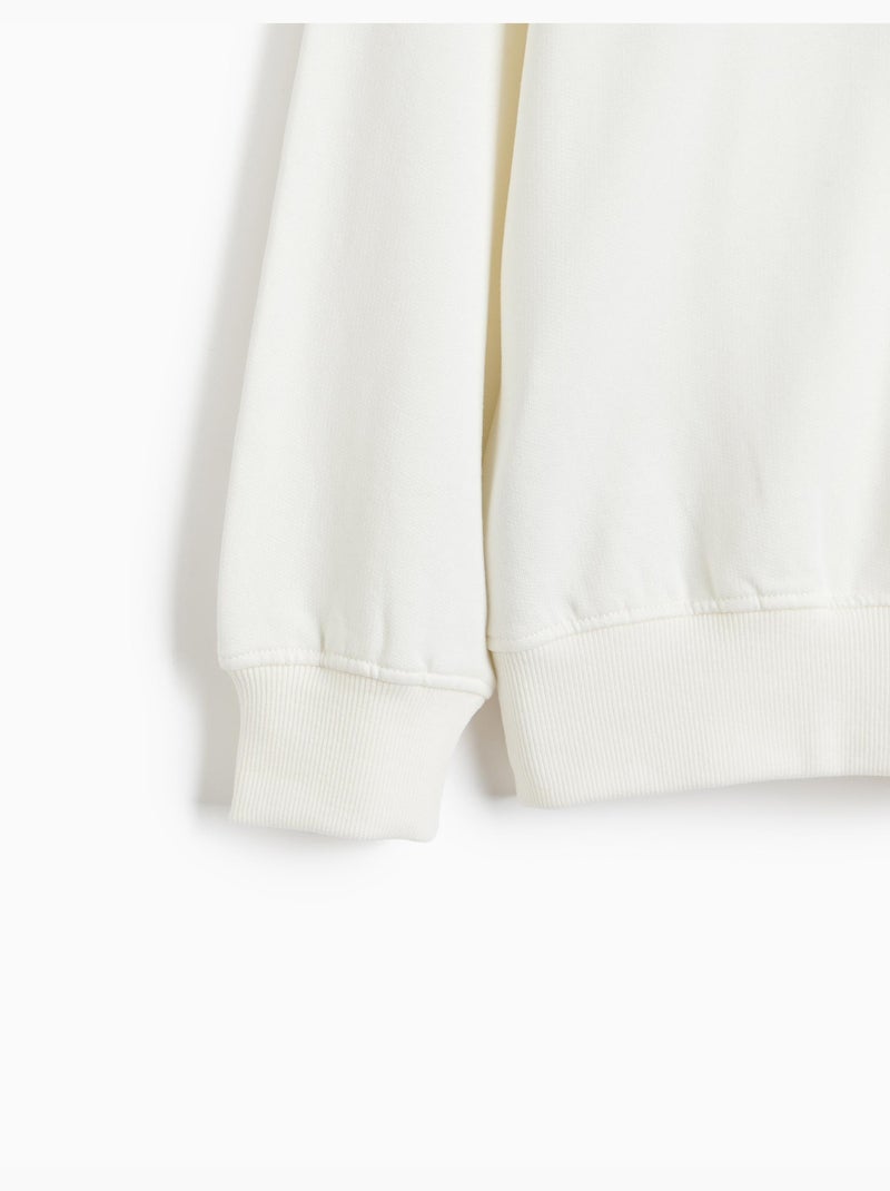 Sweat imprimé, mo fashion Blanc - Kiabi