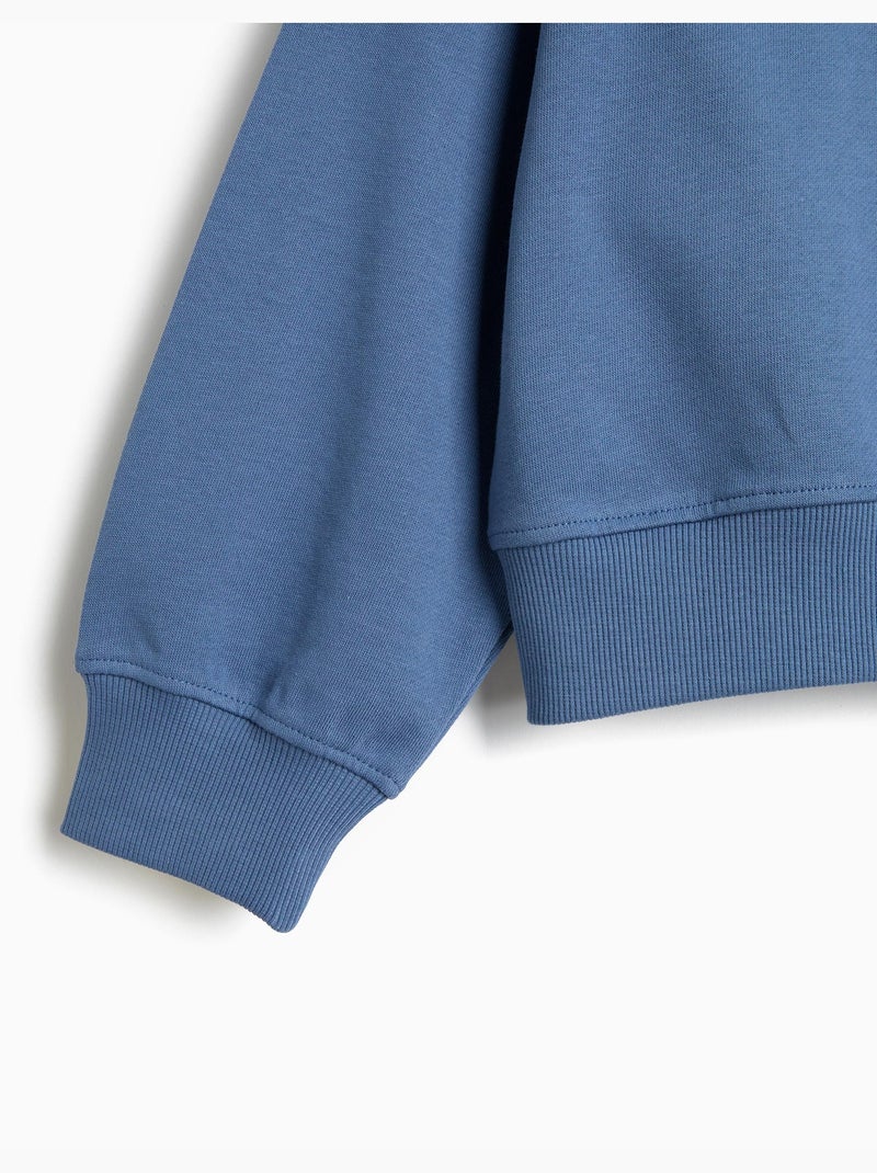 Sweat imprimé, mo fashion Bleu - Kiabi