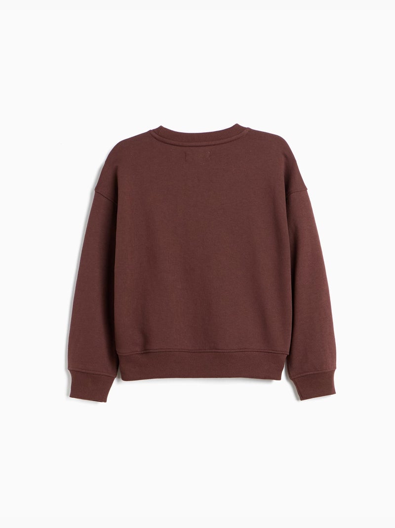 Sweat imprimé, mo fashion Marron - Kiabi