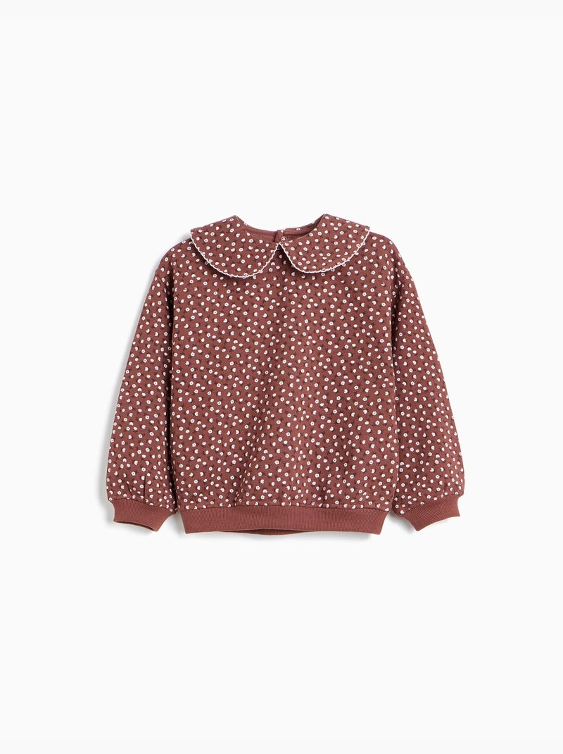 Sweat imprimé, mo fashion Marron - Kiabi
