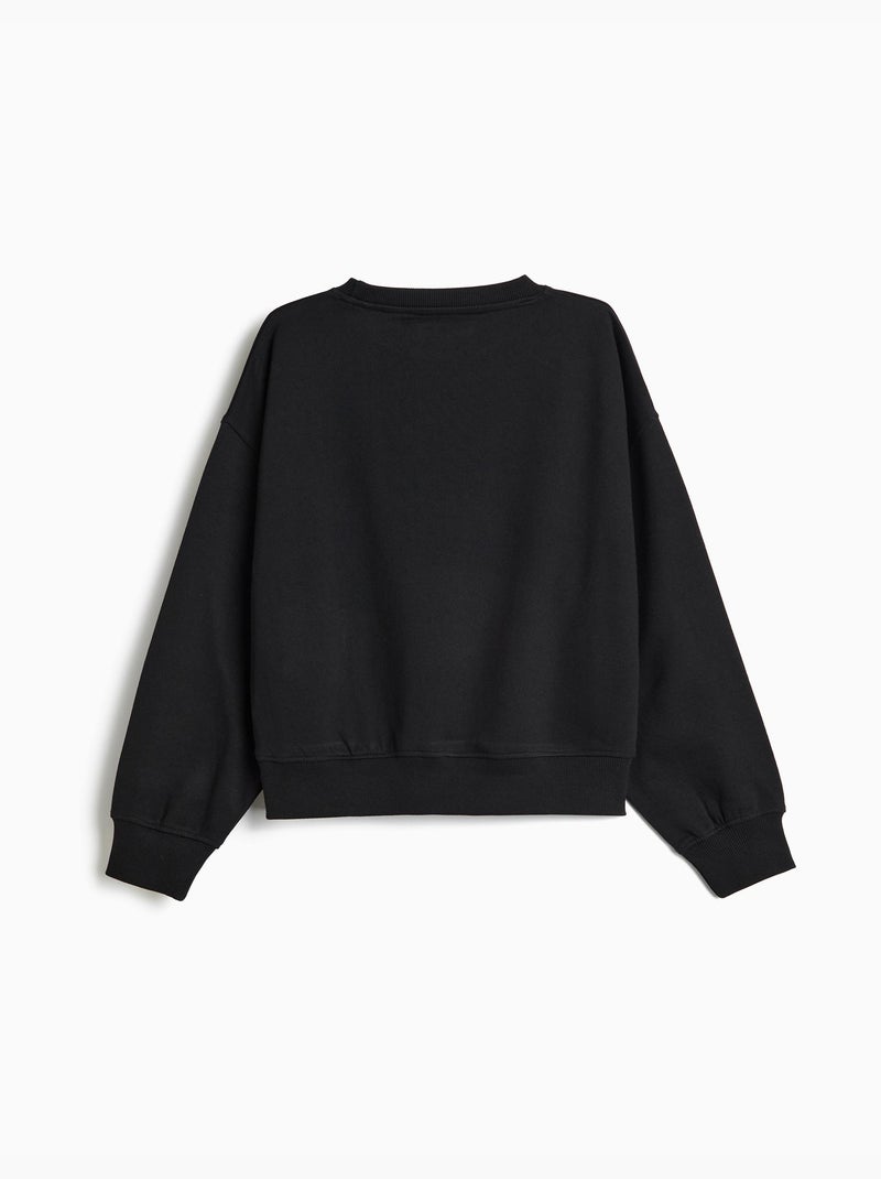 Sweat imprimé, mo fashion Noir - Kiabi