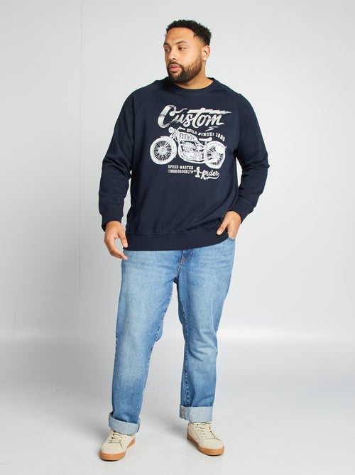 Sweat imprimé 'moto' en French Terry - Kiabi