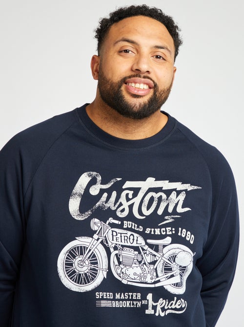 Sweat imprimé 'moto' en French Terry - Kiabi