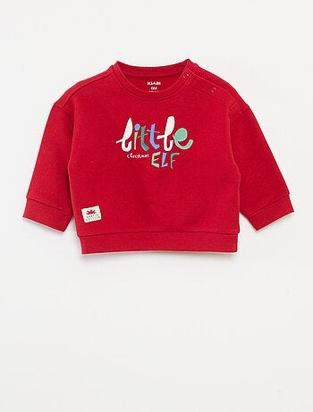 Sweat imprimé Noël en polaire coton