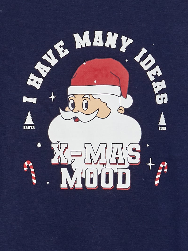 Sweat imprimé  'Noël' Marine - Kiabi