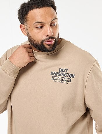 Sweat imprimé recto verso en molleton léger