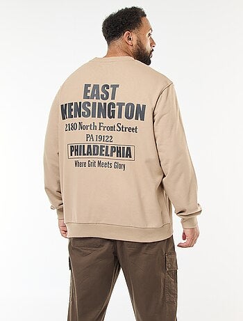 Sweat imprimé recto verso en molleton léger