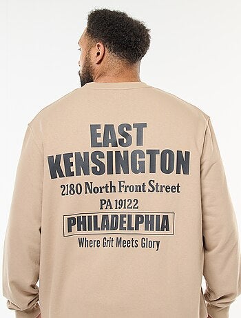 Sweat imprimé recto verso en molleton léger