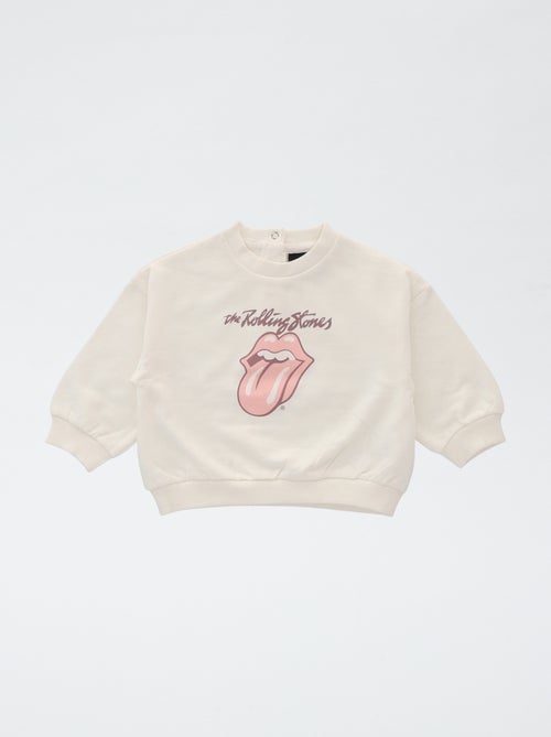 Sweat imprimé 'Rolling stones' en coton - Kiabi