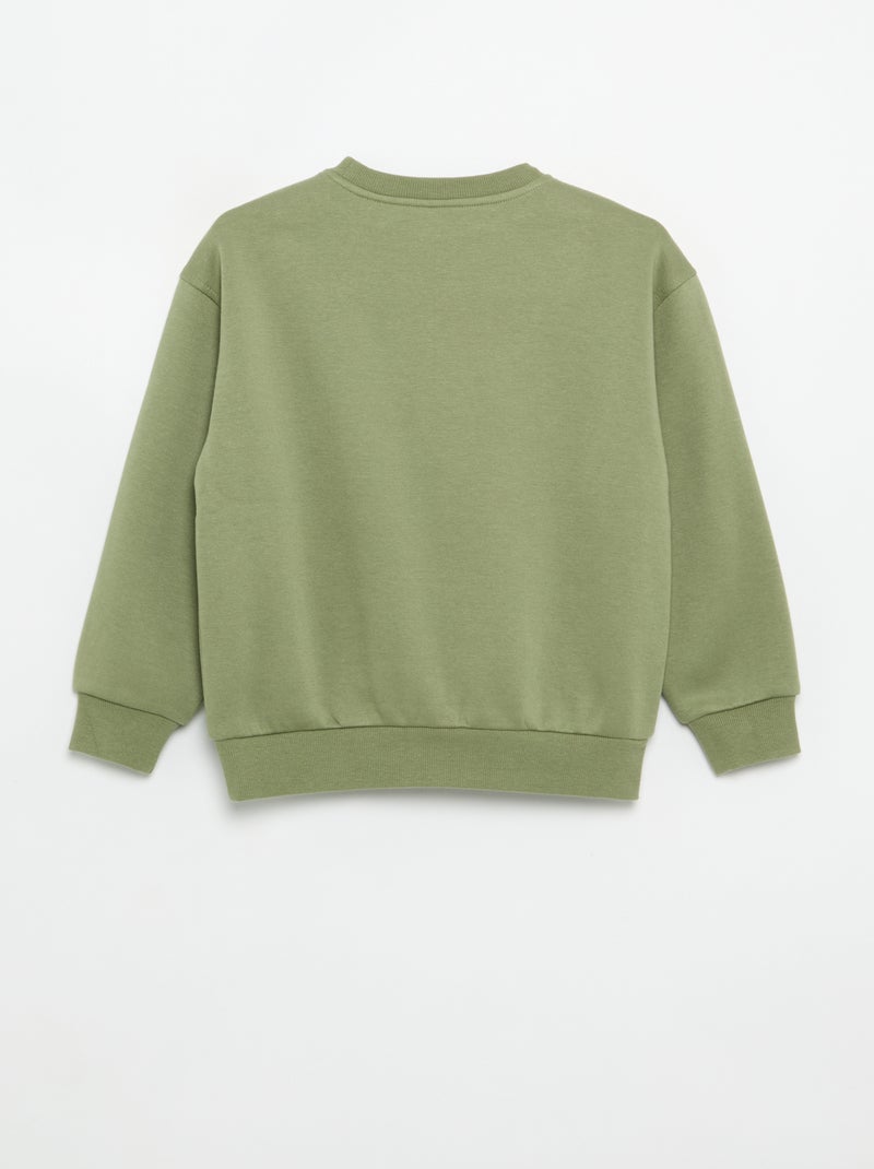 Sweat imprimé Vert - Kiabi