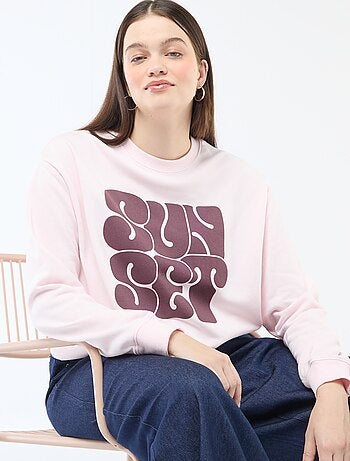 Sweat léger en French Terry avec inscription