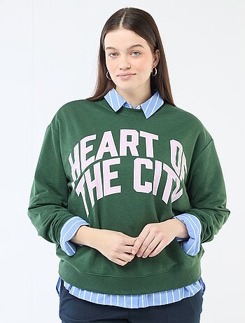 Sweat léger en French Terry avec inscription