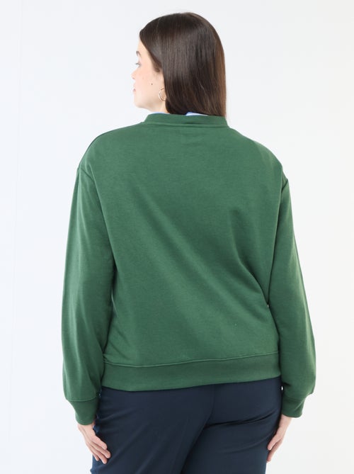 Sweat léger en French Terry avec inscription - Kiabi