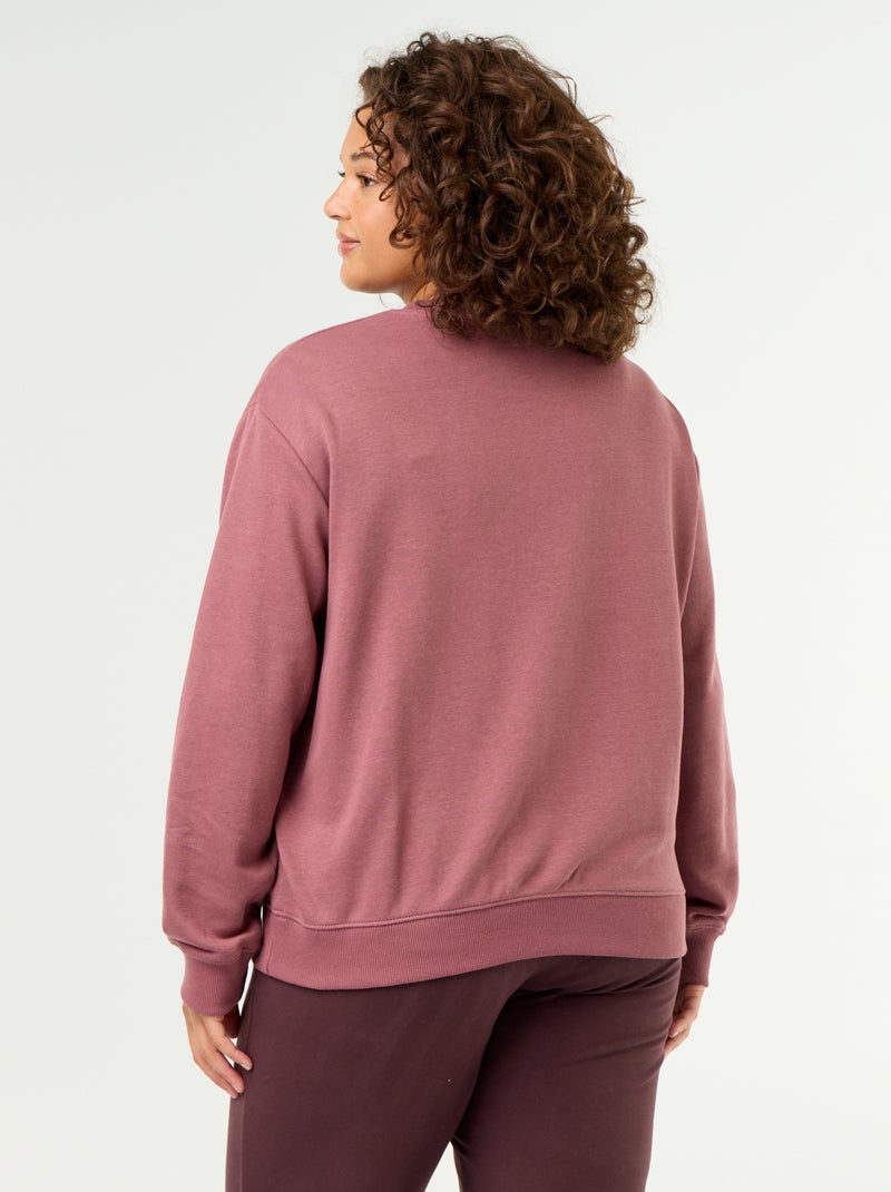 Sweat léger en French Terry imprimé Rose - Kiabi