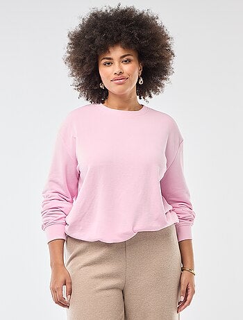 Sweat léger uni à col rond