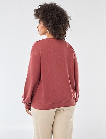 Sweat léger uni à col rond