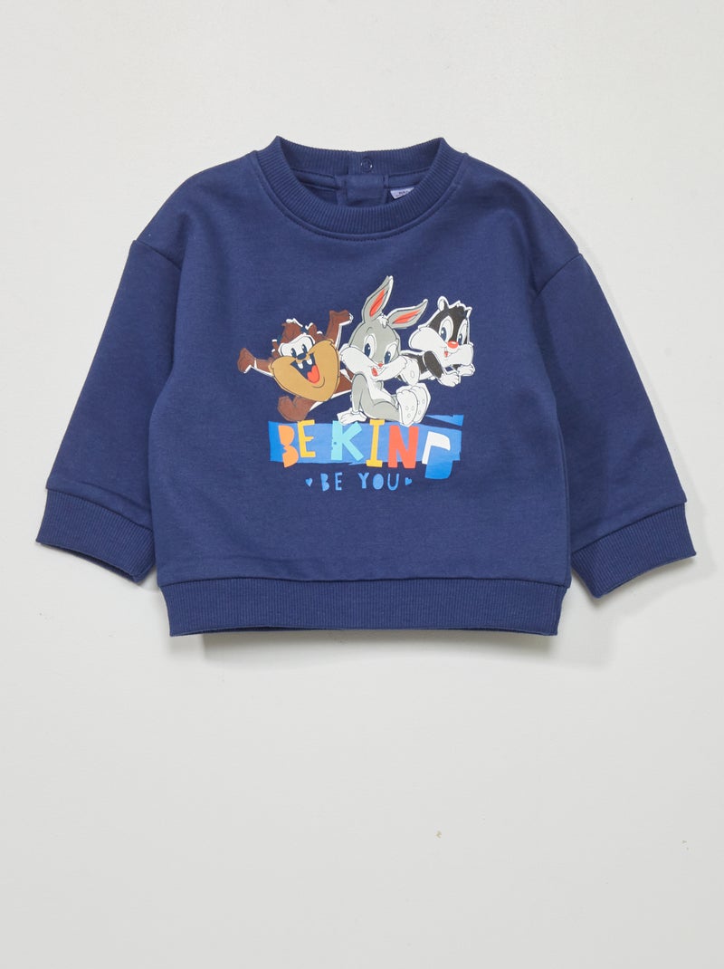 Sweat 'Looney Toons' col rond Bleu - Kiabi