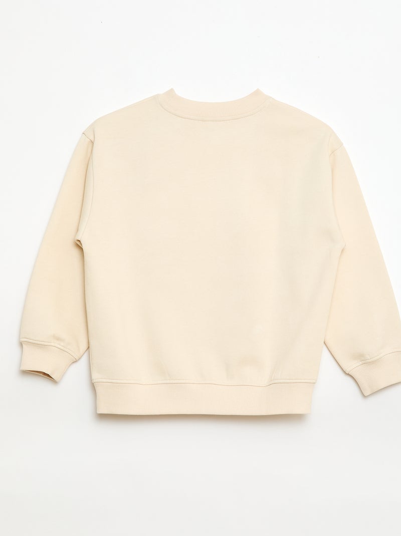 Sweat loose à motif brother Beige - Kiabi