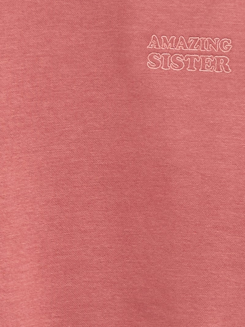 Sweat loose à motif sister Rouge - Kiabi