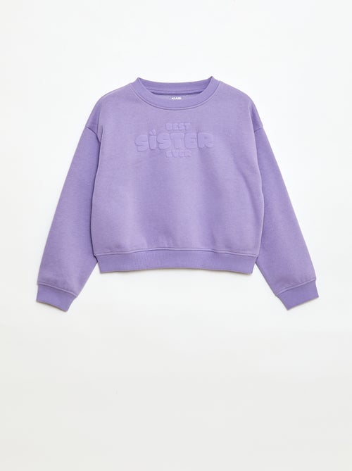 Sweat loose à motif sister - Kiabi