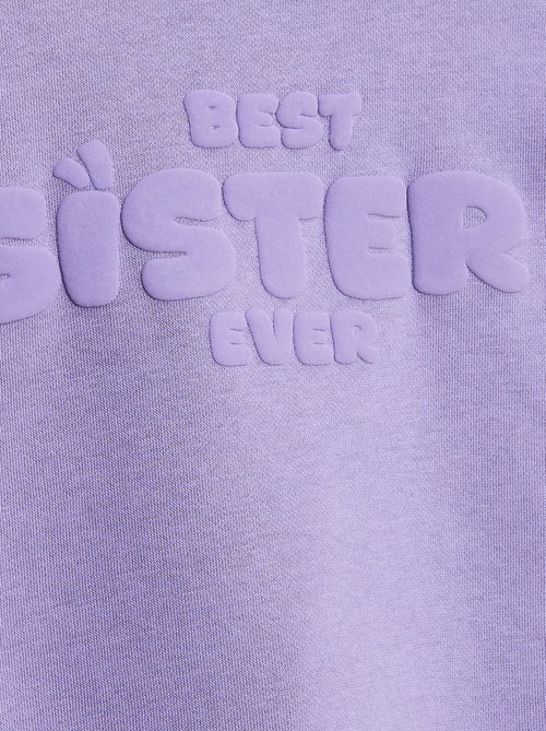 Sweat loose à motif sister - Kiabi