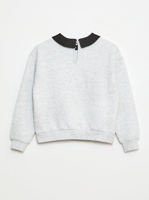 Sweat loose avec col à strass - Kiabi