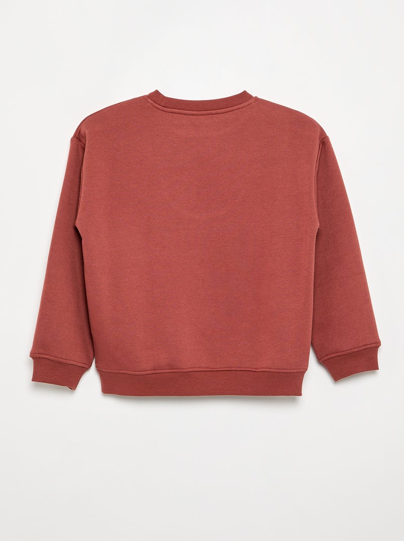 Sweat loose avec imprimé Marron - Kiabi